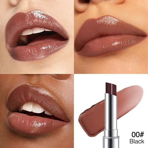 Hydrating Deep Plum Brown Tinted Lip Balm – Sheer Glossy Finish