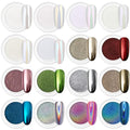 Artdone Chrome Nail Powder 16 Jars - Mirror & Holographic