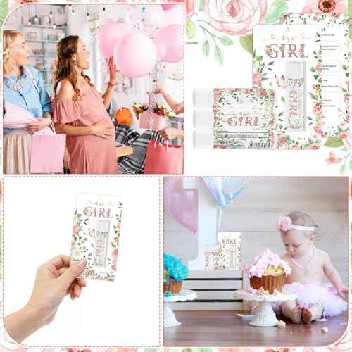 30 Pack Girl Baby Shower Lip Balms Bulk Games Prizes Party Gifts for Guests Friends Colleagues Gender Reveal Favors Decorations Souvenirs Baby Thanksgiving Christmas Gift Bags Stuffers