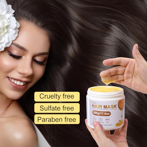 TUXIYA Deep Conditioning Hair Mask with Collagen & Keratin - 17.6oz Nourishing Treatment for Damaged Hair
