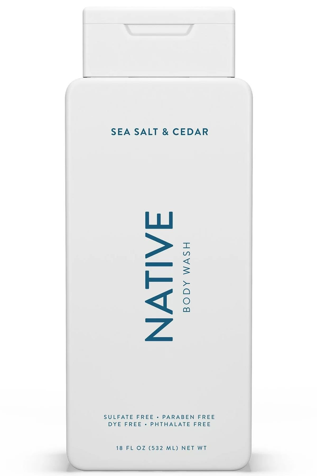 Native Sea Salt & Cedar Body Wash - 18oz, Pack of 2