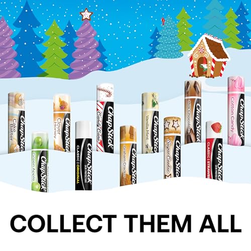 ChapStick 12 Days of Holiday Advent Calendar Lip Balm Gift Set - 0.15 Oz