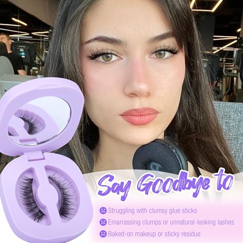 Magnetic Eyelashes with Applicator - No Glue Wispy Cat Eye