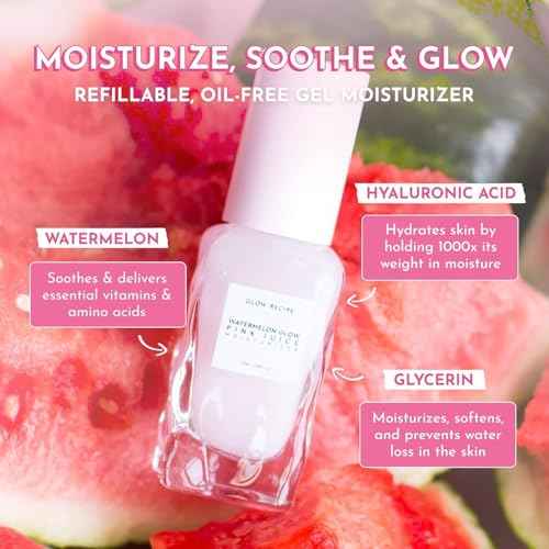 Glow Recipe Glass Skin Hydration Travel Size Korean Skincare Set - Includes Mini Cloudberry Facial Toner, Strawberry Blur Drops, Blackberry Retinol Serum & Pink Juice Moisturizer (4 Count)