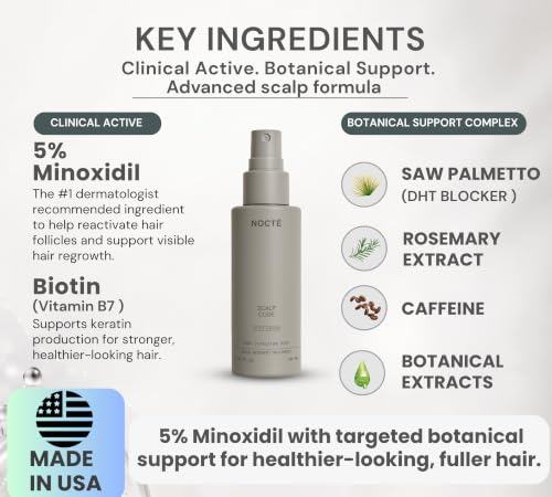 Nocte 5% Minoxidil Hair Regrowth Spray for Men & Women