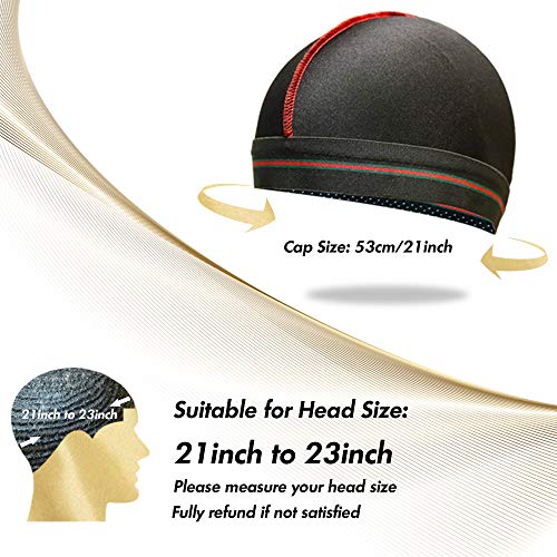 ForceWave 360 Wave Cap for Men - Breathable Compression Hair Protector (2 Pack)