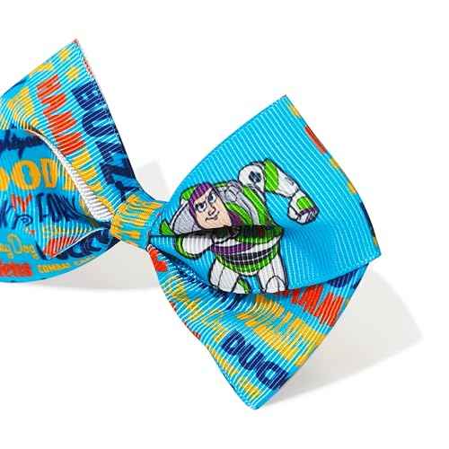 LUV HER Toy Story Alligator Hair Clips for Kids ? 7-Pack Non-Slip 4-Inch Hair Bows ? Girls Hair Accessories with Character Prints ? Ages 3+ ? Non-Toxic Material