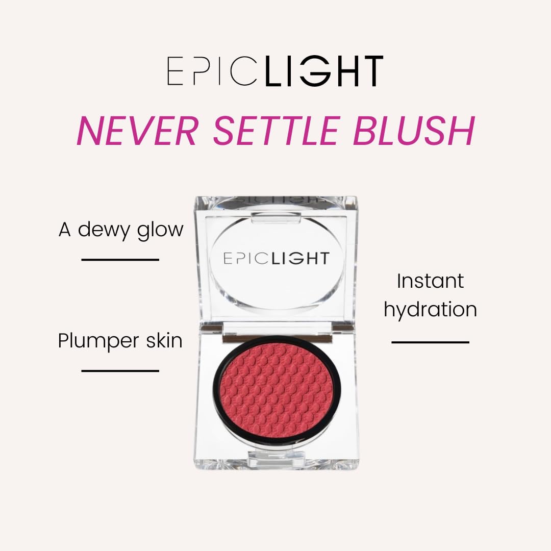 Epiclight Never Settle Radiant Cheek + Lip Blush - Cream Blush Multiuse 3 in 1 for Cheeks + Lips and Lids - Non-Toxic & Cruelty Free- Makeup + Skincare - Paraben & Sulfate-free (Whispering Peach)