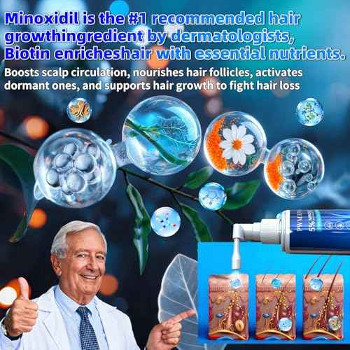 Minoxidil for Men and Women Hair Growth: 5% Minoxidil Spray Hair Regrowth Treatment Serum Stop Hair Thinning and Hair Loss For Stronger Thicker Longer Hair