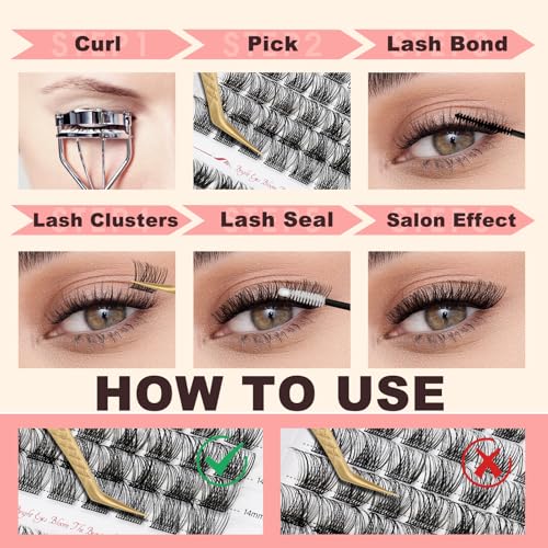 Eyelash Clusters 10-16mm Mixed FADVAN 0.07mm D-Curl Lash Extensions