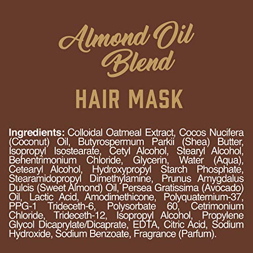 Aveeno Hydrating Almond & Avocado Oil Hair Mask for Dry Coarse Curly Hair - 8 Fl Oz