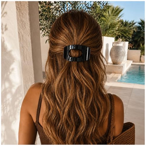 4 Inch Flat Hair Clips for Women, Soft Silicone Claw Clips