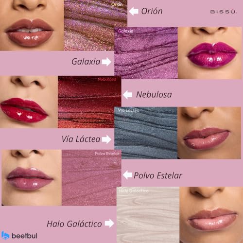 Biss? Glitter Lip Gloss - 6 different Buildable Shades, Non-Sticky, Cruelty-Free, Long-Lasting Shine 0.14 oz (06 V?a L?ctea, Large)