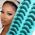 False Eyelashes Natural Cat Eye Lashes Lightweight 10 Pairs C Curl Wispy Eyelashes Curly 3D Faux Mink Eyelashes Pack (Natural B1)