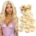 Blonde Body Wave Human Hair Bundles 613 - 3 Pack 14" 16" 18"