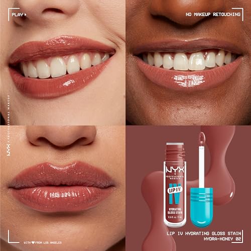 NYX Lip IV Hydrating Glossy Lip Stain - 12HR Hydra Honey