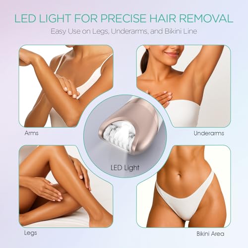 Epilator for Women - 3-in-1 Hair Removal with LED Light