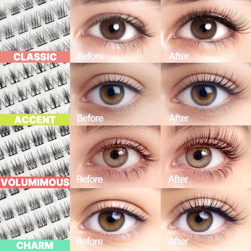 CLIONE PRIME Self-Adhesive Lash Clusters - Wispy & Reusable