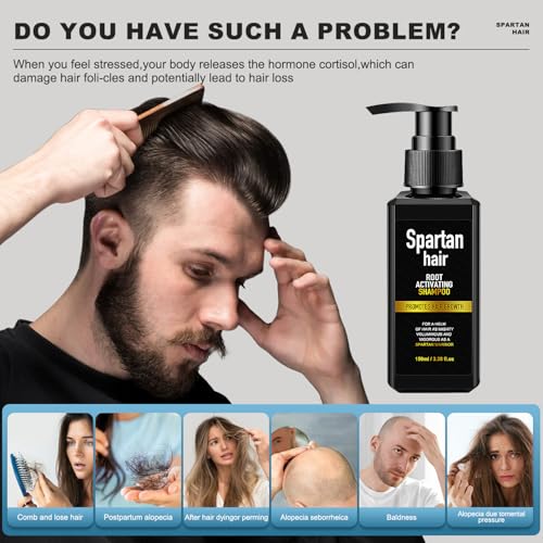 SPARTAN HAIR Men & Women Strengthening & Smoothing Shampoo for Thinning Gray Hair