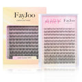 Natural Lash Clusters with 0.05mm Thin Invisible Band, Soft Wispy C Curl Lash Extensions, DIY Salon Effect with 8-16mm Lengths,Lightweight for Daily Wear,FayJoo AIRY 12 Lash Only