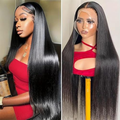 28 Inch 13x6 Lace Front Wig Human Hair 200 Density Straight