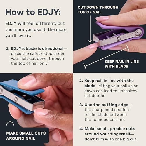 EDJY Fingernail Cutter - Precision Stainless Steel Nail Clipper