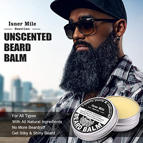 Beard Grooming Kit for Men Care: with Beard Shampoo - Oil - Balm - Brush - Comb - Scissors & Storage Bag, Fathers Day - Christmas - Birthday Gifts for Men, Stocking Stuffers for Him/Boyfriend/Husband