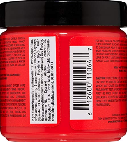 Manic Panic Electric Pink Pussycat Hair Dye - Semi-Permanent Neon Pink, 4 oz