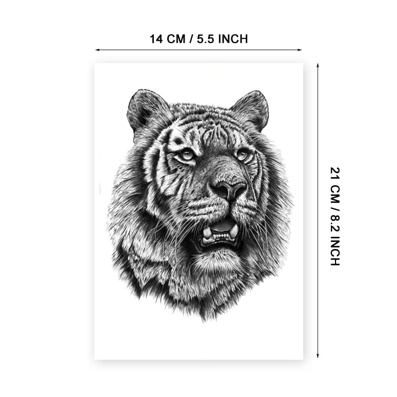 Large Temporary Tattoos, 6-Sheet Arm Sleeve Fake Tattoo Stickers