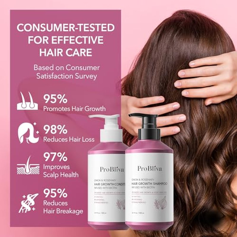 ProBliva Onion & Rosemary Hair Growth Shampoo & Conditioner Set