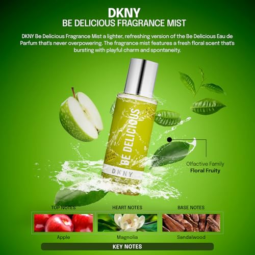DKNY Be Delicious Fragrance Mist for Women - Floral Fruity Scent, 8.4 fl. oz.