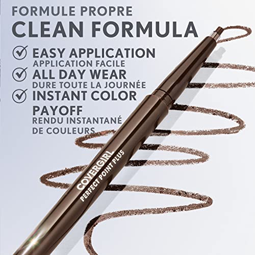 COVERGIRL Perfect Point Plus Eyeliner Pencil, Espresso, Pack of 2