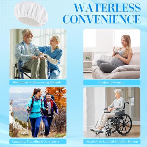 No-Rinse Shampoo Caps for Bedridden & Elderly, 6-Pack