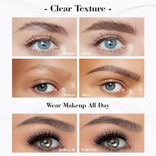 Microblading Eyebrow Pencil,Eyebrow Pen with 4 Fork Tip,Lapiz De Cejas a Prueba de Agua,Eyebrow Pencils for Women,Waterproof Long-Lasting Microblading Brow Pen is Easy to Use (Dark Brown)