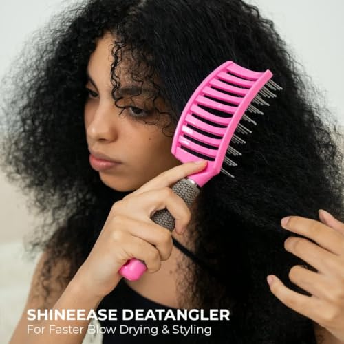 Ruby Vibe Co Detangling Hair Brush for Wet & Dry Hair, Vented Curly Hair Comb