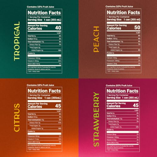 BeePop Prebiotic + Postbiotic Sparkling Drink Variety Pack - 4 Flavors