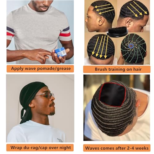 Double Layer Silk Wave Crown Patches (2 Pack) for 360 Waves Compression