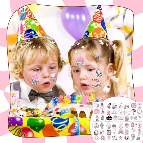 Bad to the Bone Temporary Tattoos for Kids - 16 Sheets