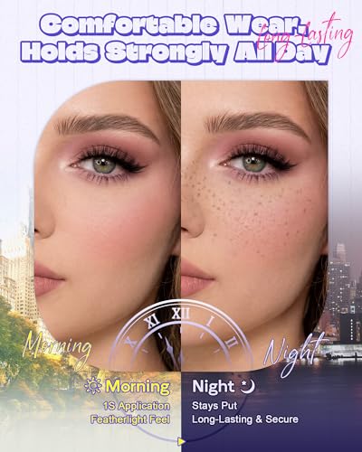Self-Adhesive Eyelashes 12mm Wispy Press-On Lashes