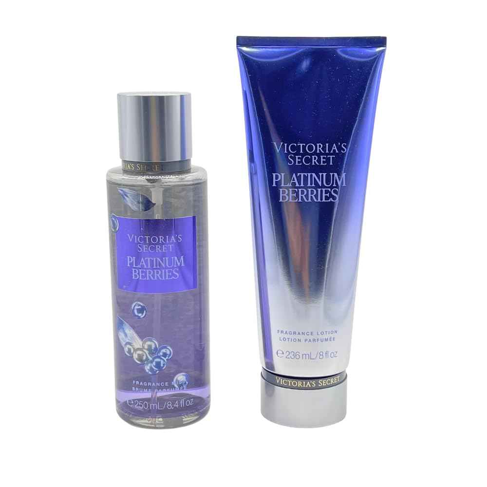 Victoria's Secret PLATINUM BERRIES Fragrance Mist & Lotion 2pc bundle - Limited Edition
