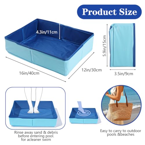 Collapsible Pool Foot Bath Basin for Above Ground Pool - Rinse & Clean Feet