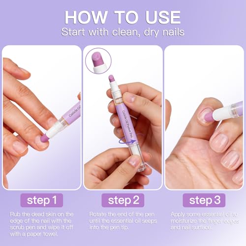Auriscope 2-in-1 Cuticle Oil Pusher Pen with Ceramic Tip and Lavender Oil