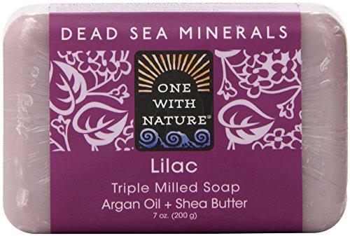 One With Nature Lilac Dead Sea Mineral Soap, 7 Ounce Bar