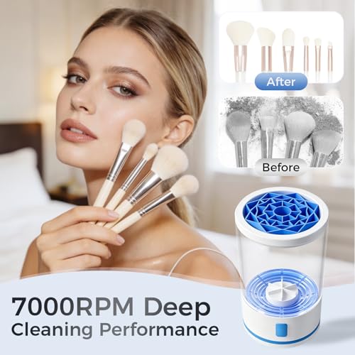Electric Makeup Brush Cleaner - 7000 RPM Spinner with Type-C Charging