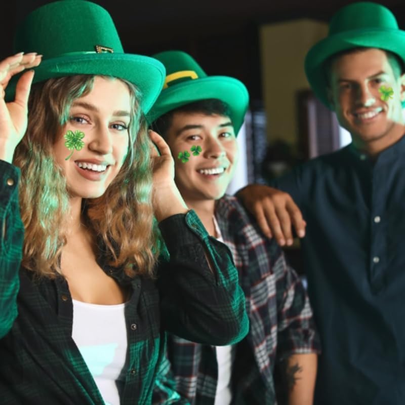 St Patrick's Day Temporary Tattoos - 158 Pcs Shamrock Tattoos