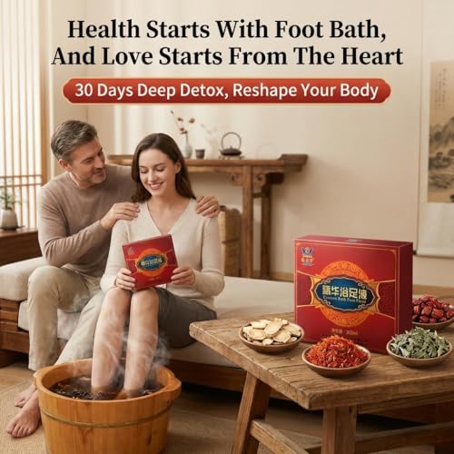 Herbal Foot Soak - 30 Sachets (300ml) | Plant-Based Formula for Odor Control & Itch Relief | Tibetan Herbal Blend to Support Circulation & Relaxation