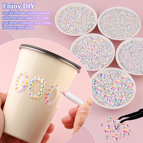 Transparent AB Resin Rhinestones 16000pcs + 3 B7000 Jewelry Glue - Craft & DIY