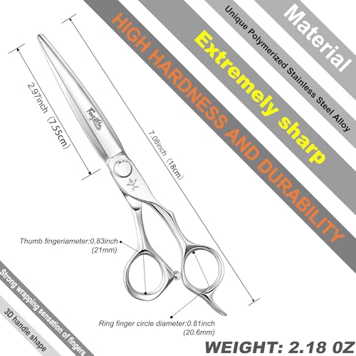 Professional 6.3" Barber Scissors 440C Stainless Steel