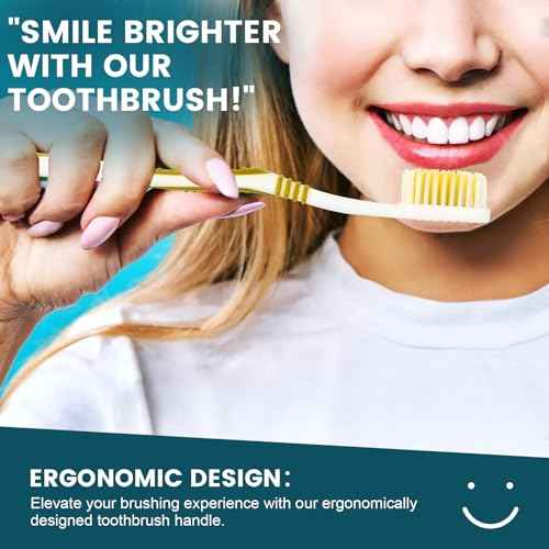 Navona 50 PCS Individually Wrapped Bulk Toothbrush Pack, Disposable Toothbrush, Toothbrushes Bulk for Adults, Kids Toothbrushes, Soft Bristle, Ergonomics Handle, Perfect for Travel, Hotel, Donation