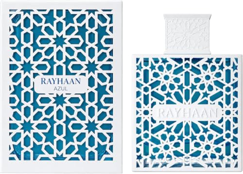 Rayhaan Azul Eau de Parfum Spray - Fresh Citrus & Woody Scent, 3.4 oz